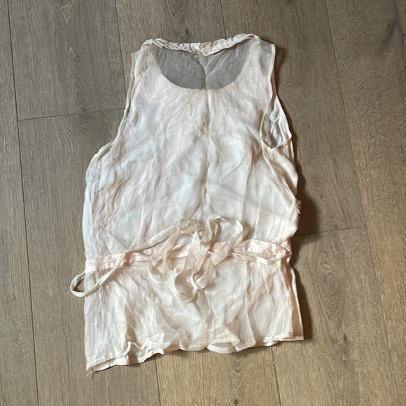 Silk Holt Renfrew Sheer Sleeveless Blouse - Picture 2 of 2